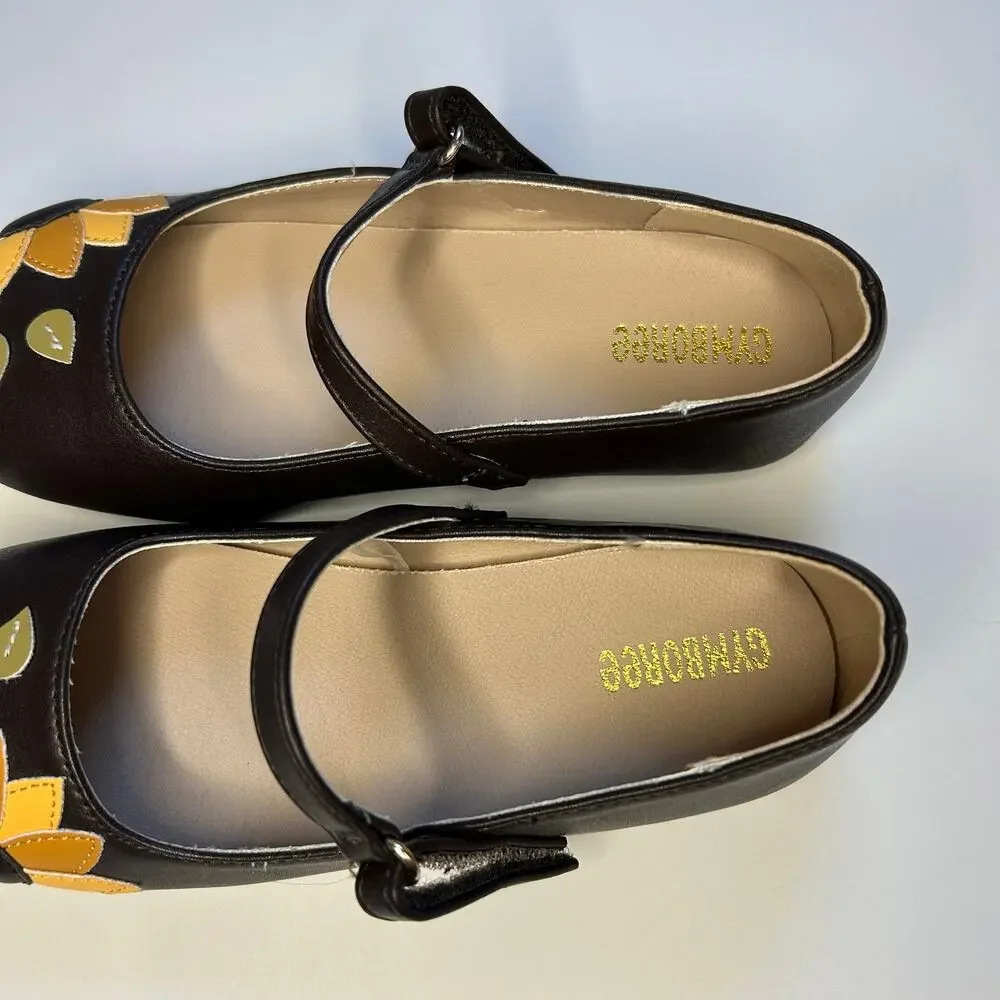 NWOT Gymboree Applique Sunflower Mary Janes Autumn Harvest 12 - Picture 3 of 4